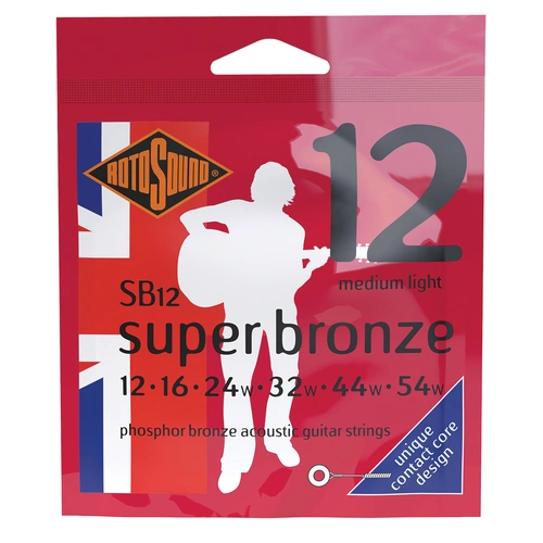 Rotosound Super Bronze Phosphor Bronze Acoustic Guitar Strings 12-54 [RSB12]