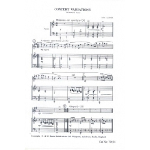 Concert Variations for Trombone and Piano