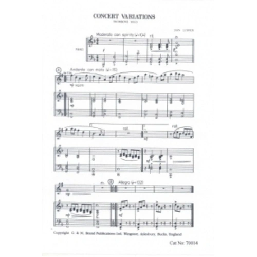 Concert Variations for Trombone and Piano