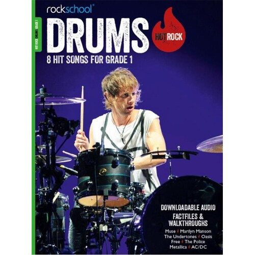 Rockschool Hot Rock Drums Gr 1 Book/Online Audio (Softcover Book/Online Audio)