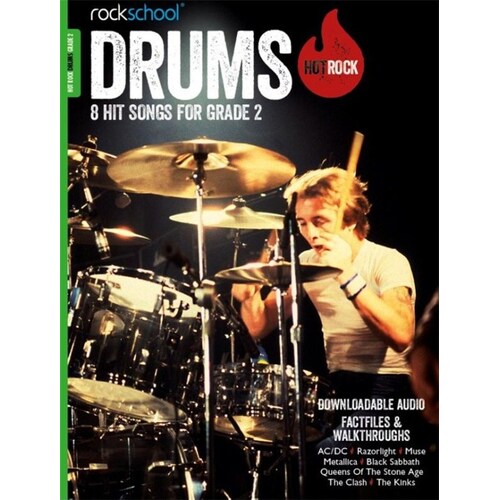 Rockschool Hot Rock Drums Gr 2 Book/Online Audio (Softcover Book/Online Audio)