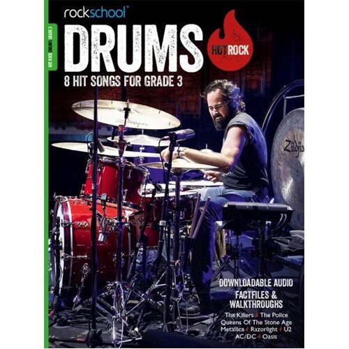 Rockschool Hot Rock Drums Gr 3 Book/Online Audio (Softcover Book/Online Audio)