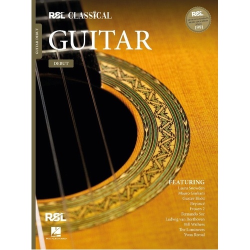Rockschool Classical Guitar Debut (2022) - RSL Classical Guitar Syllabus Book, 40 Pages, Diverse Repertoire, Technical Exercises, Exam Preparation