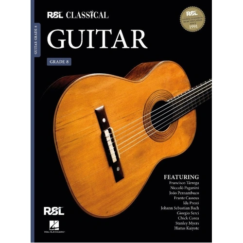 Rockschool Classical Guitar Grade 8 (2022) - RSL Classical Guitar Syllabus, 68 Pages, Diverse Repertoire, Technical Exercises, Exam Preparation