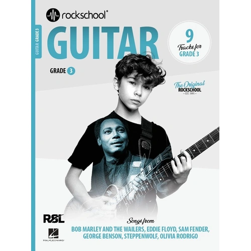 Rockschool Guitar Grade 3 (2024) - 48 Pages, Publisher: Rock School Limited, Features 9 Tracks for Guitar Exam Preparation
