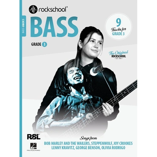 Rockschool Bass Grade 3 (2024) - Double Bass Syllabus with 9 Expertly Arranged Tracks