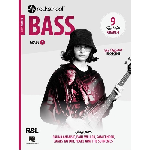 Rockschool Bass Grade 4 (2024) - Double Bass, 48 Pages, Includes 9 Tracks