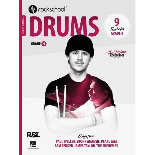 Rockschool Drums Grade 4 (2024) - 48 Pages, Percussion, Includes 9 Tracks, Expertly Arranged for Grade 4 Exam