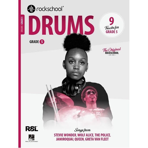 Rockschool Drums Grade 5 (2024) 52 Pages Percussion Syllabus with 9 Tracks for Exam Preparation