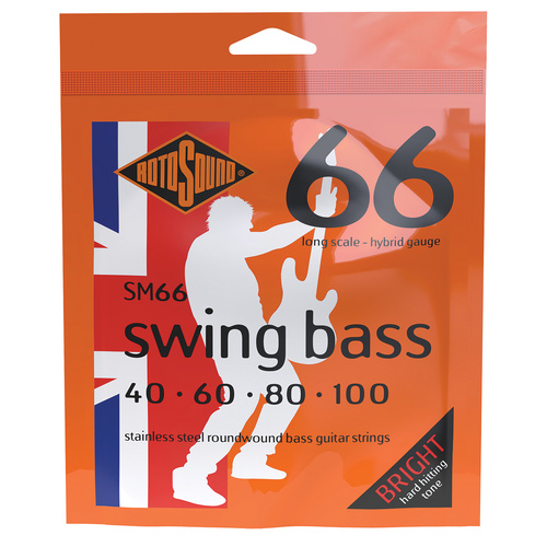 Rotosound Swing Bass 66 Hybrid 40-100 Stainless Steel Guitar Strings [RSM66]