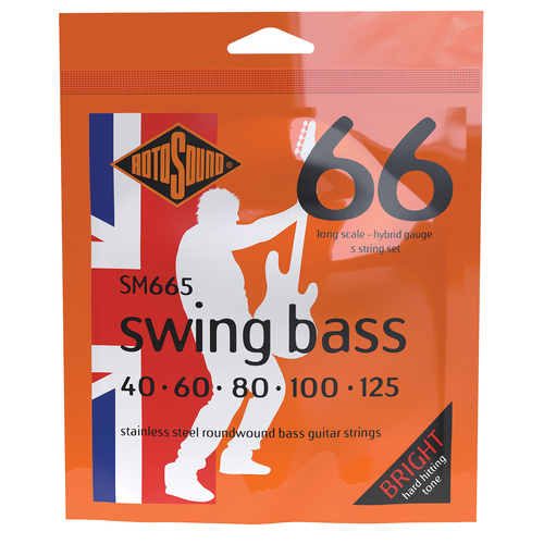 Rotosound Swing Bass 66 Hybrid 5-String Set 40-125 Stainless Steel Long Scale [RSM665]