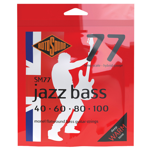 Rotosound Jazz Bass 77 Hybrid Long Scale 40-100 Monel Bass Strings [RSM77]