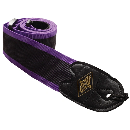 Rotosound Lilac Stripe Guitar Strap with Leather Ends