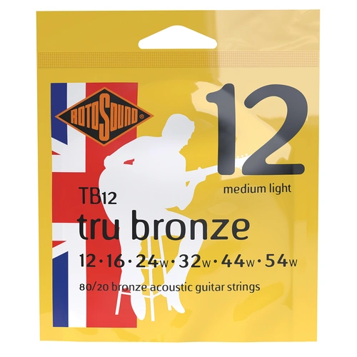 Rotosound Tru Bronze 80/20 Acoustic Guitar String Set 12-54 [RTB12]