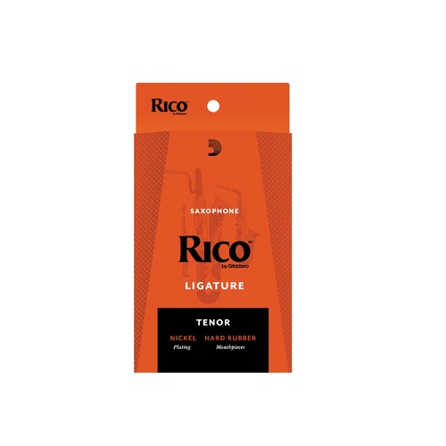 Rico Ligature, Tenor Sax for Hard Rubber Mouthpieces, Nickel Plated