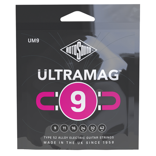 Rotosound Ultramag Electric Guitar Strings Set 9-42 RUM9 Type 52 Alloy