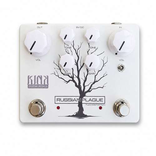 Kink Russian Plague Fuzz Distortion Pedal - Dual Circuit Doom Style Fuzz Rat and Muff Bare Bones Model