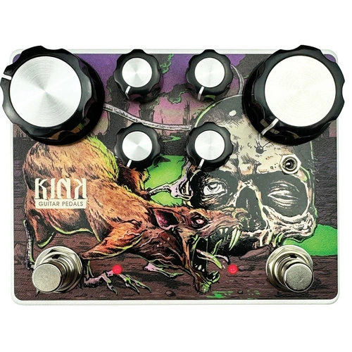 Kink Russian Plague Fuzz Distortion Pedal - Dual Circuit Doom Style Fuzz with Turbo Rat and Civil War Muff