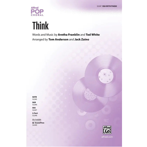 Think - Aretha Franklin Choral Sheet Music SSA 3 Part Treble