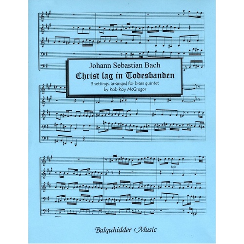 Bach J.S. Christ Lag In Todesbanden Brass Quintet BQ20 Sheet Music