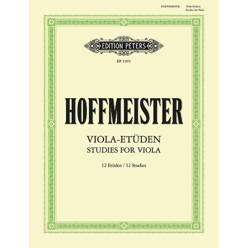 12 Studies for Viola Solo by Franz Anton Hoffmeister - Peters EP1993