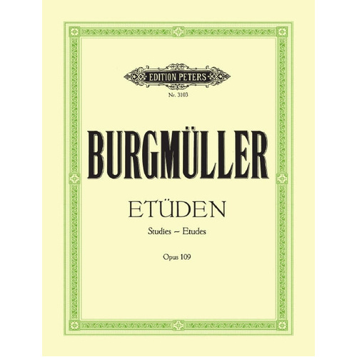 Burgmuller 18 Characteristic Studies Op109 Piano Solo Peters EP3103