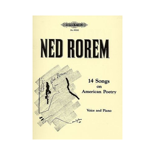 14 Songs On American Poetry - Classical Vocal - Ned Rorem - Peters EP66583 Vocal Sheet Music