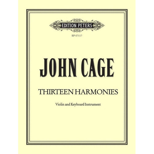 13 Harmonies for Violin Solo by John Cage - Peters EP67117