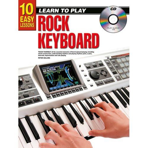 10 Easy Lessons to Learn Rock Keyboard Book and CD