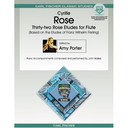 32 Rose Etudes for Flute by Amy Porter with Data CD