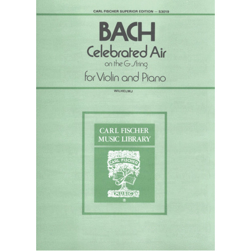 Air On The G String Arr Wilhelmj Perlman Violin Piano 