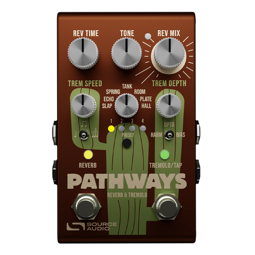 Source Audio Pathways Reverb and Tremolo Effects Pedal