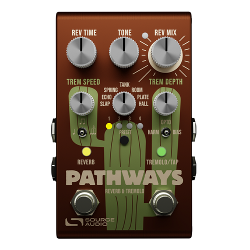 Source Audio Pathways Reverb and Tremolo Effects Pedal