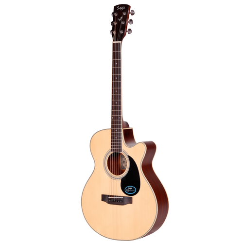 Saga 700 Series Engelmann Spruce Folk Acoustic-Electric Guitar Natural SA700CE-NA