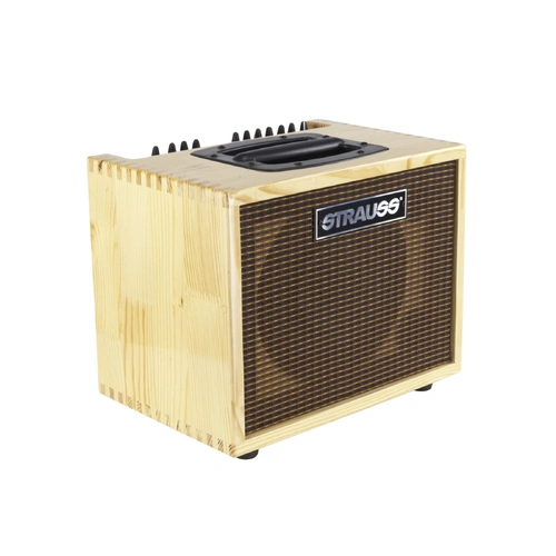 Strauss 60 Watt Acoustic Guitar Combo Amplifier with Effects - Natural Gloss
