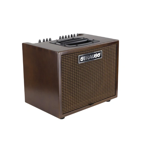 Strauss SAA-T60 60 Watt Acoustic Guitar Combo Amplifier with Effects - Walnut
