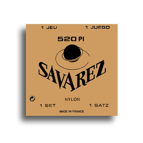 Savarez 520PI Traditional High Tension with Wound E, B & G Classical Guitar String Set