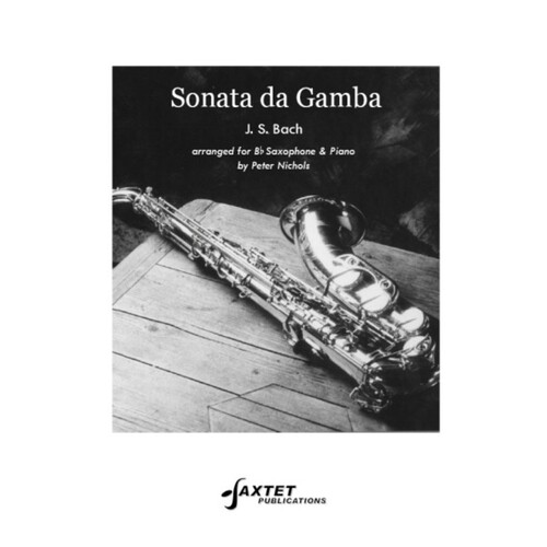 Bach - Sonata Da Gamba Tenor Sax/Piano (Softcover Book)