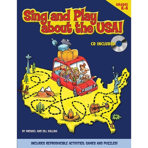 Sing And Play About The USA Book W Games Activit