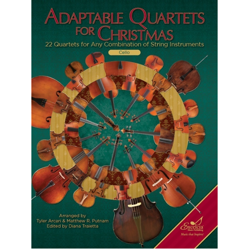 Adaptable Quartets for Christmas for Cello - 22 Arrangements, Grades 1.5 to 3, Flexible Instrumentation, Chamber Music