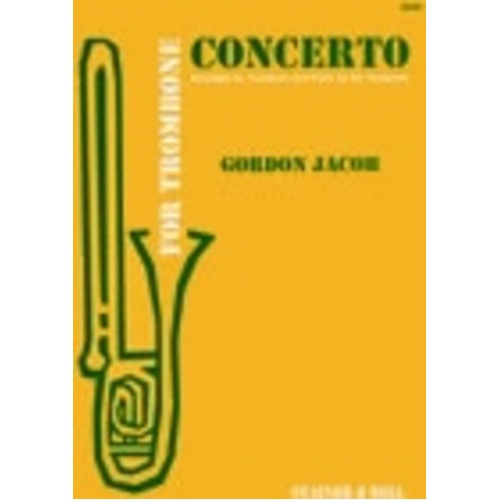 Jacob Concerto for Trombone and Piano by Gordon Jacob, Stainer & Bell