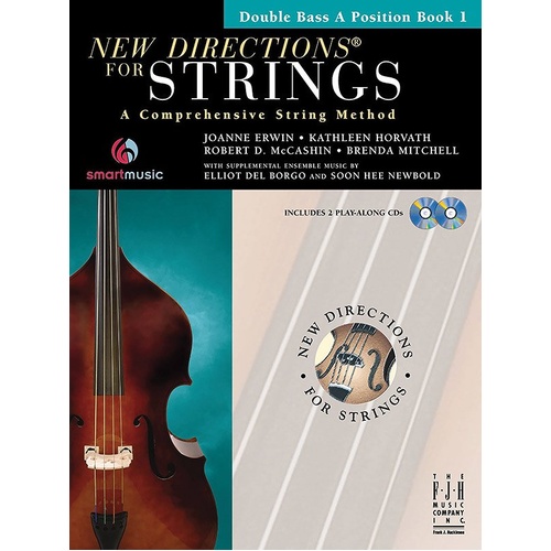 New Directions for Strings Double Bass A Position Book 1 BK/CD
