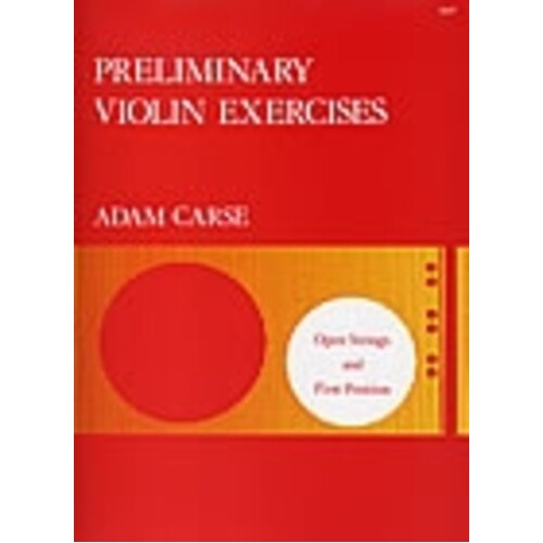 Carse - Preliminary Violin Exercises (Softcover Book)