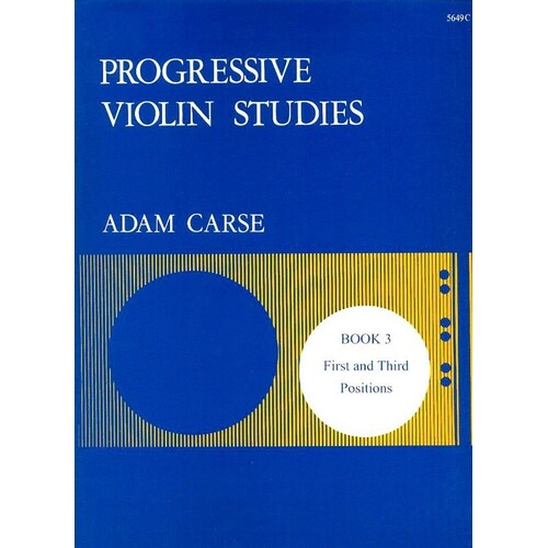 Carse - Progressive Violin Studies Book 3 (Softcover Book)