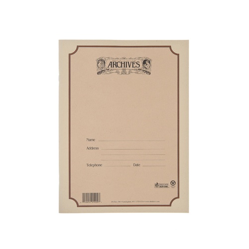 Archives Spiral-Bound Manuscript Book, Double 8 Stave, 64 pages, 11 x 13 inches