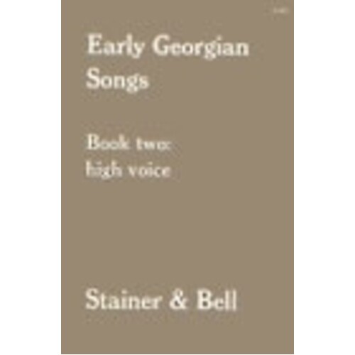 Early Georgian Songs Book 2 High Voice