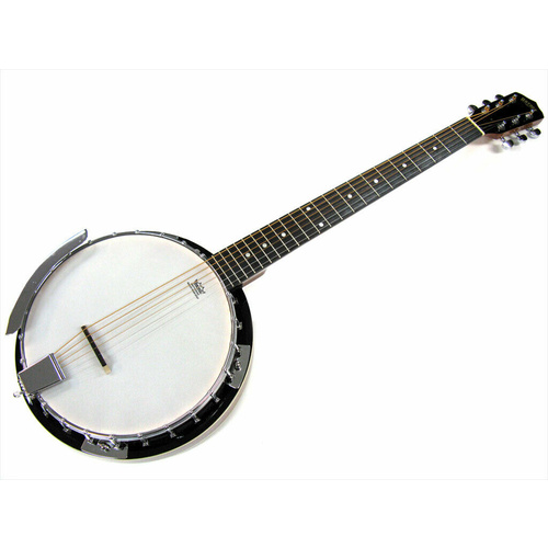 Bryden 6 String Banjo Striped Mahogany Resonator Mahogany Neck