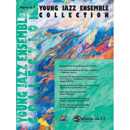 Young Jazz Ensemble Collection for French Horn - Arrangements for 12 Players, Various Styles, Includes Conductor's Book and CD