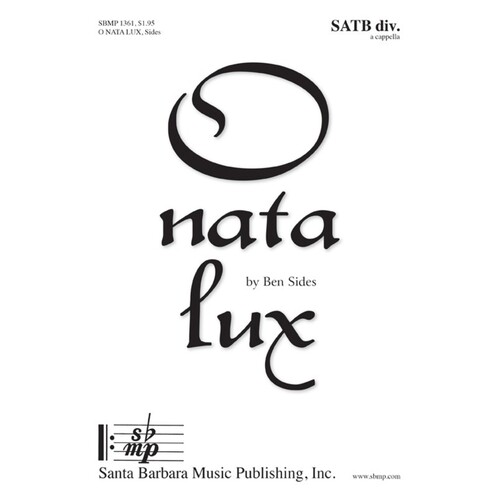 O Nata Lux SATB Divisi A Cappella (Octavo)