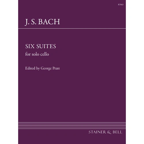 Bach - Six Suites for Solo Cello BWV 1007-1012, Ed. Pratt Such, Stainer & Bell, Cello Solo, 1 Page